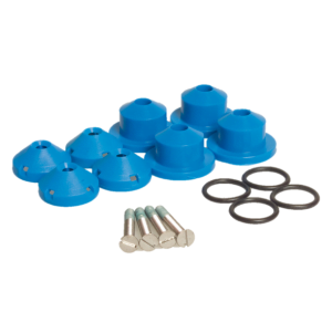 Spoelplaat spoelkoppen 29mm blauw set van 4 stuks