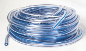 Pulsatieslang PVC enkel 7 x 14 mm blauwe streep