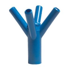 Jetter kunststof blauw, 6,9/9,9mm & 13/17,5mm , met gat