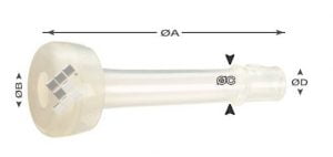 Tepelvoering geit kop 22 mm corr. DeLaval 961430-01 Almatic G10 silicone